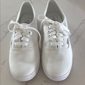 Vans White Canvas Sneakers sz 9